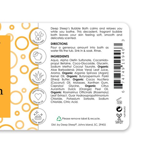 Deep Steep Bubble Bath, 10oz (2 Pack) (Aromatherpy) (Sweet- Brown Sugar Vanilla & Honey Blossom)