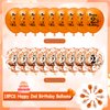 2nd Birthday Balloons for Girls Boys 18Pcs Orange Happy 2nd Birthday Latex Balloons Orange 2nd Birthday Party Decorations for Kids 2nd Birthday Baby Shower Fall Halloween Party Supplies 12 Inch