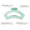 TELETIES - Tiny Open Claw Clip - Strong Grip, Bendable Teeth, Comfortable Cutout Design - Ideal for Long, Thick, Curly, or Wavy Hair - For All Hair Textures - Spring Collection - Mint