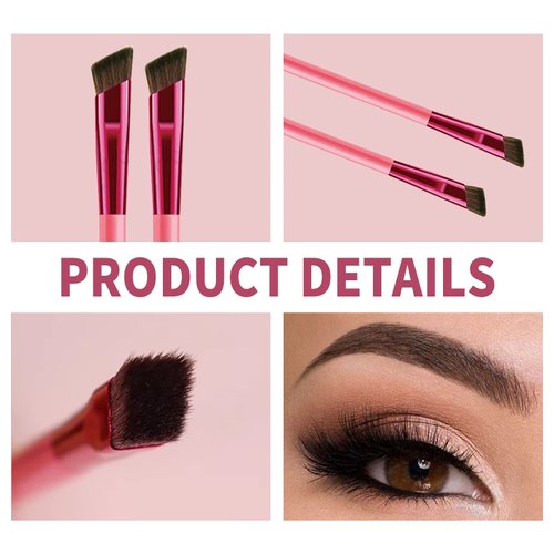 2 Pcs Anjoize Eyebrow Pen, Anjoize Eyebrow Brush, Anjoize 4-Tip Microblade Brow Pen, Home Eyebrow Care Kit 4D Laminated, 4D Laminated Brow Home-Grooming Kit, Multifunction Brow Stamp Brush