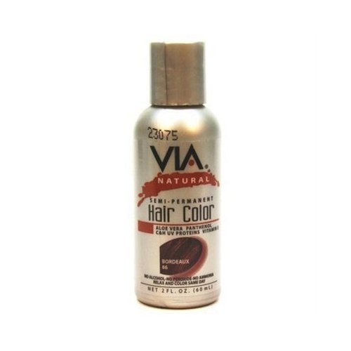 Via Natural 2oz Semi Perm Hair Color #086 Bordeaux