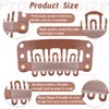 48Pcs Snap Clips for Hair Extension Clips 6 Teeth U-Shape Metal Wigs Snap Clips for Women, Wig Clips 6 Teeth to Secure Wig No Sew in Clips U-Shap Wig Snaps Silicon Wig Hair Extension Hairpiece Clips