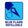 Turbo Blue Torch Flame Refillable Lighter with 90° Pivoting Head