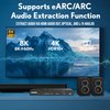 J-Tech Digital 8K HDMI Audio Extractor with eARC ARC 8K 60Hz 4K 120Hz, HDMI to Optical L/R Converter Adapter, HDCP 2.3 HDR CEC EDID [JTECH-8KAE]