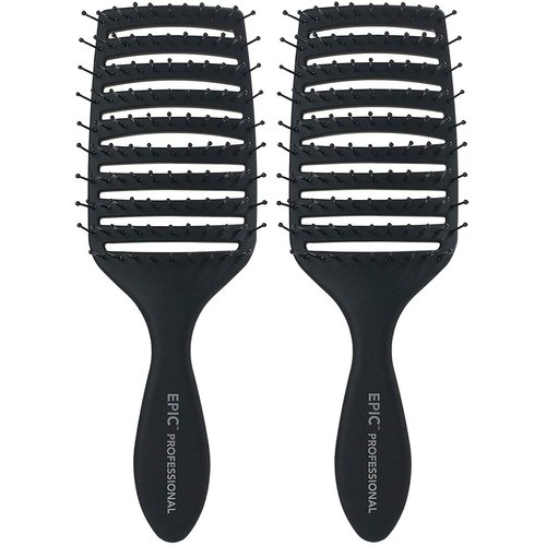 Epic Professional Quick Dry Hair Brush (Black)…2 Pack