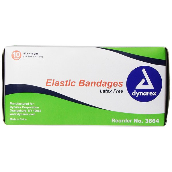 Dynarex Elastic Bandage, 4" x 4.5yds 10 Count