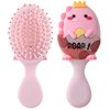 mini hair brush for kids, small toddler Hair Brush, travel hair brush for Boys and Girls,Baby hair detangling brush Massage Hair Brush with Air Cushion for Thick or Curly Hair Straight Hair(Pink)