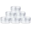 Beauticom 15 gram/15ml Empty Clear Small Round Travel Container Jars with Lids for Make Up Powders, Eyeshadow Pigments, Lotions, Creams, Lip Balm, Lip Gloss, Samples (24 Pieces, Clear Lid)