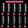 XXL No C Curve Square Nail Tips for Acrylic Nails Professional Set, SWETIDY 200PCS Clear Straight Square Shape Nail Tips Half Cover Long Fake Nails for Nail Salon and DIY Nail Art
