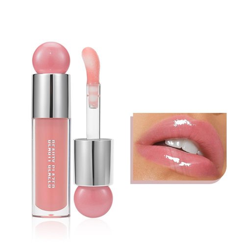 MYUANGO Moisturizing Lip Glow Oil, Hydrating Lip Care Lip Tint, Shiny Lip Glow Vegan Plumping Lip Gloss for Dry Lips (105, Travel Size)