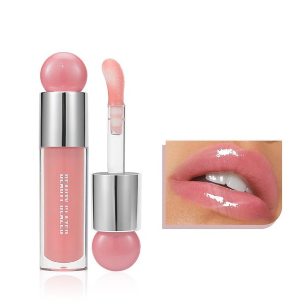 MYUANGO Moisturizing Lip Glow Oil, Hydrating Lip Care Lip Tint, Shiny Lip Glow Vegan Plumping Lip Gloss for Dry Lips (105, Travel Size)
