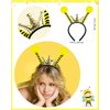 Dolkoic Bee Bopper Antenna Headband Bee Tentacle Hair Bands and Sunglasses for Halloween Bumble Bee Birthday Themed Party Costume Cosplay Party Favors