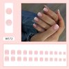 Pink Gradient Press on Nails Short Square Fake Nails Kit Glossy Reusable Artificial False Nails Natural Fit Glue on Nails Acrylic Stick on Nails for Women Girls DIY Manicure Decoration
