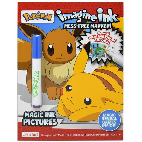 Pokemon Imagine Ink Magic Ink Coloring Book | Pokemon Party Favors with Marker Mess Free Coloring Books | Pokemon Activity Book for Kids | Ideal Gifts for All Ages Kids, Boys & Girls