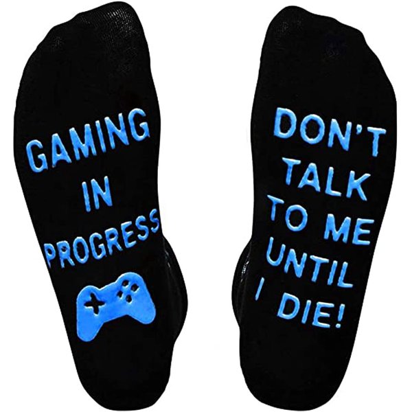 Do Not Disturb I'm Gaming Socks Novelty Gamer Socks Funny Christmas Gifts Stocking Stuffers for Teen Boys Kids Men Women