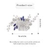 Jeairts Blue Rhinestone Wedding Hair Comb Silver Flower Bridal Hair Pieces Leaf Wedding Headpiece Hair Dress Crystal Bridal Hair Accessories for Women and Girls