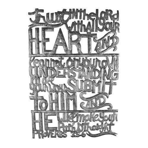 Vineworks Trust in The Lord Haitian Fair Trade Metal Art 28.5"