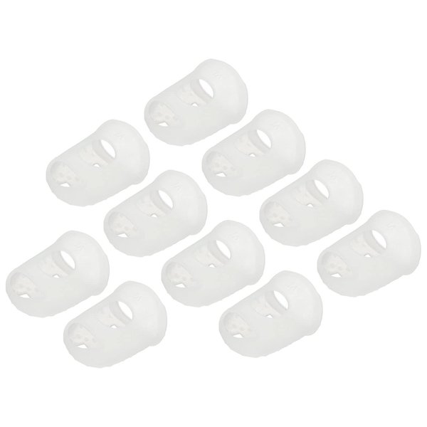 YOKIVE 10 Pcs Fingertip Protector Silicone Fingertip Covers | Protect Fingers, Great for Playing Guitar, Sewing, Cutting (Transparent, 25mm, 1-Inch)