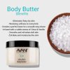 Avani Ultra Rich Body Butter - Dead Sea Salt, Aloe Vera, Vitamin E, Shea, Jojoba, Sunflower, Olive Essential Oil - Natural Exfoliating & Moisturizing Butter for All Skin Types - Citrus/Vanilla