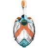 Seac Libera Full-Face Snorkel Mask - Aquamarine/Orange, X-Small/Small