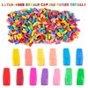 500 Pack Pencil Eraser Caps Pastel Colors Latex Free Pencil Pencil Eraser Toppers Arrowhead Caps Erasers for School Supplies,Deep Color