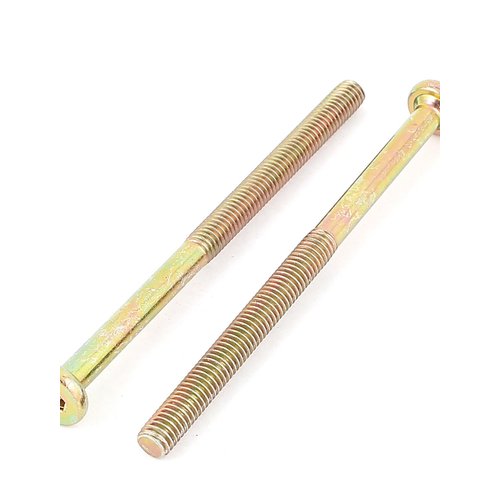 uxcell M6x90mm Male Thread Hex Socket Head Cap Screws Bolts Bronze Tone 5 Pcs