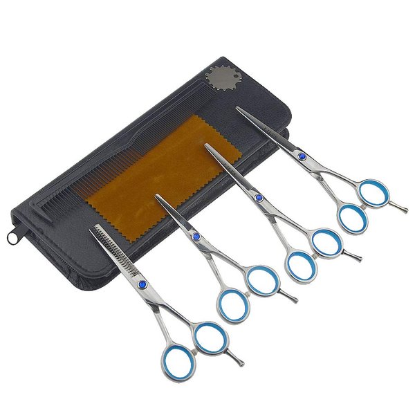 Professional and Home-use 4.0"+5.0"+5.5" Hair Cutting Scissors,5.0" Thinning scissors & Comb Set,Personal Care Trimming - Precision Stainless Steel