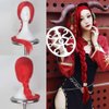 Natanlie Identity Ⅴ Fiona Gilman Cosplay Wigs for Women Long Hot Red Braids Synthetic Costume Wig Heat Resistant Braiding Hair Fashion Red Wig for Girls Halloween Daily Party Use