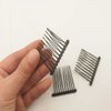 10 Teeth Metal Black Hair Clip Combs Magic Hair Side Barrettes Wire Twist Bun Clamp Invisible Bang Comb 10Pcs