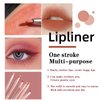 DENESTUP Lip Liner Set, 6 Colors Longwear and Pigmented Matte Lip Pencil Makeup, Smooth Application, Retractable Waterproof Lip Liner