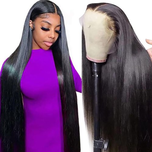 13x6 HD Lace Front Wigs Human Hair 28 inch Straight Lace Front Wigs Human Hair Pre Plucked Bleached Tiny Knots 200 Dentisty Lace Frontal Wig for Women