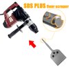 HIGOSPRO 4 Inch SDS Plus Floor Scraper, 4" x 10" Tile Grout Adhesive Wallpaper Thinset Wood Adhesives Linoleum Removal Tool for SDS-Plus Rotary Hammer