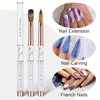 Shine Chance Acrylic Nail Brush Size 12, 100% Real Kolinsky Art Nail Brush for Acrylic Powder Application, Handmade Women Manicure Nail Extension Tool for Professional DIY Home Salon and Beginners