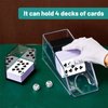 Honoson Blackjack Shoe and Discard Tray Clear Acrylic Blackjack Dealing Shoe Card Dispenser for Playing Cards Discard Holder Trays for Blackjack Game Poker Accessories (4 Deck)