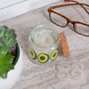 Spiral Hair Ties in Avocadoze Decorative Glass Jar by Studio Oh! - 14-Count Clear Spiral Ties for Hair with Reusable Glass Jar - Won't Damage or Crease Hair
