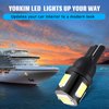 906 LED Bulbs 5630 LED T10 Base Marine Boat Light Bulb Replacement Light Bulb All-Round Light Mast Light Anchor Light Navigation Lights for Kayak Sailboat Pontoon Boat DC12V White (8)