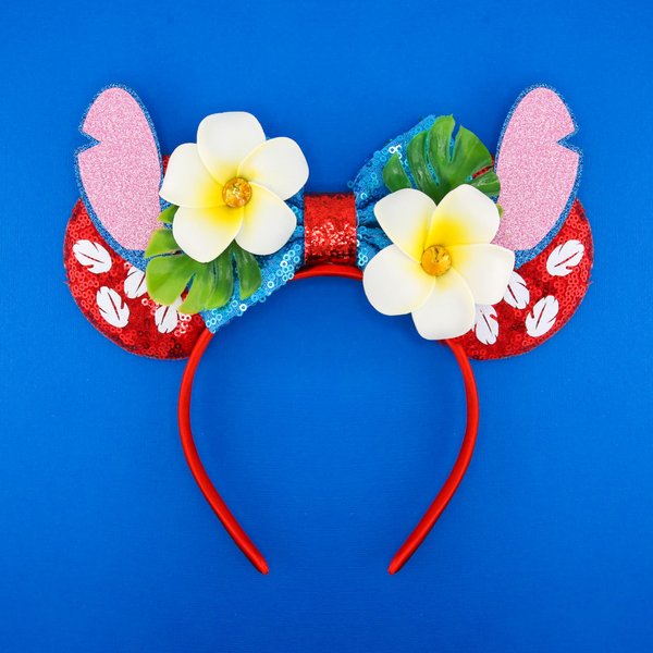 Stitch Mouse Ears, Mickey Ears Headband, Stitch Hawaii Ears