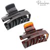 Parcelona French Cutout Curve Small Tortoise Shell and Black Jaw Hair Claw Clips Women and Girls