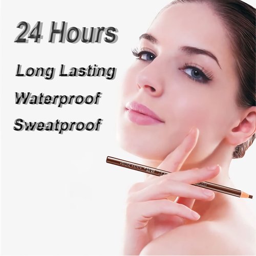 Sumeitang 12 Pcs Black Eyebrow Pencil Set,Pull Cord Peel-off Brow Pencil For Marking, Filling And Outlining, Tattoo Makeup And Microblading Supplies Kit-Waterproof and Durable Permanent Eyebrow Liners