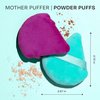 Freeman Mother Puffer Powder Puff 8 Count Set, Makeup Puffs For Pressed or Loose Powder, Velvet Material, Cloud Skin, Triangle Powder Puffs With Finger Band For Setting & Baking, Vegan & Cruelty-Free