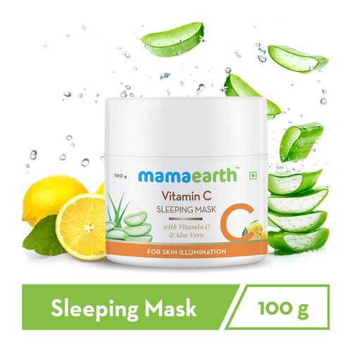 MAMAEARTH Vitamin C Sleeping Mask, Night Cream For Women, for Skin Illumination - 100 g