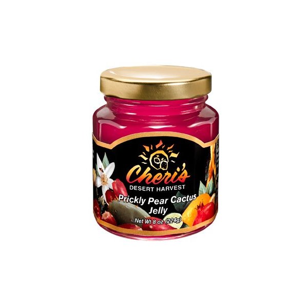 Cheri's Prickly Pear Cactus Jelly - 8 oz - Cacti Jam - Southwest Desert Spread- Southwestern Flavor