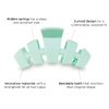 TELETIES - Medium Hair Clip - Spring Collection - Hair Claw Clips for Women - Strong Grip, Bendable Teeth, Curved Design - For All Hair Types and Textures - Mint
