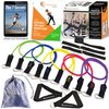 SmarterLife Resistance Bands for Working Out, Physical Therapy - Workout Bands for Women, Men - Tone Arms, Legs, Chest, Booty - 5 Exercise Bands with Handles, Ankle Straps, No-Slip Door Anchor, Bag
