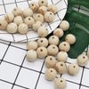 300pcs 20mm Wood Beads Natural Unfinished Round Wooden Loose Beads Wood Spacer Beads for Craft Making Decorations and DIY Crafts