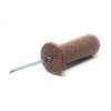OPTIMUM Slim Memorial Cemetery Flower Vase - Plastic (North American Pink Granite) with Metal Ground Spike, Grave Marker, Decorations for Gravesite, Headstone Flowers Holder, Garden Lawn & Yard