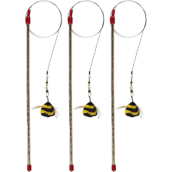 GoCat Cat Catcher Da Bee Cat Toy 3 Pack