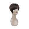 QUEENTAS Short Brown Pixie Cut Wig with Bangs Layered Straight Heat Resistant Synthetic Short Hair Hair Wigs for White and Black Women Daily Use (Black Cherry)