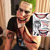 COKTAK 6 Sheets Joker Tattoos Halloween Makeup Kit Cosplay Costume, HQ Clown Joker Face Tattoos Stickers, Fake Joker Hand Temporary Tattoos Halloween Costume Decals, Bulk Prisoner Inmate Rapper Gothic Tattoos Set