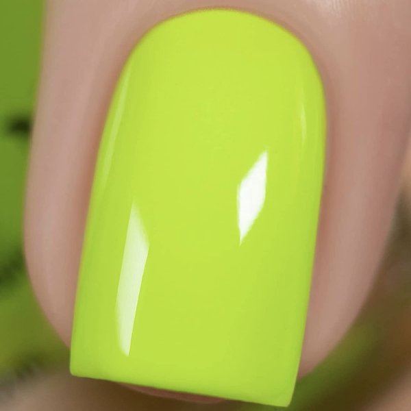 Vishine Neon Color Gel Nail Polish, 16ml Electrifying Neon Lemon-Lime Green Cream Gel Nail Soak Off UV LED Nail Lamp Gel Polish Nail Art Manicure Salon DIY Home 0.54Oz #M097